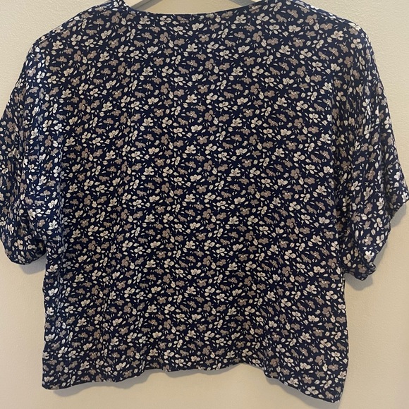 90s Vintage Floral Crop Clueless Style Size L - Picture 3 of 6
